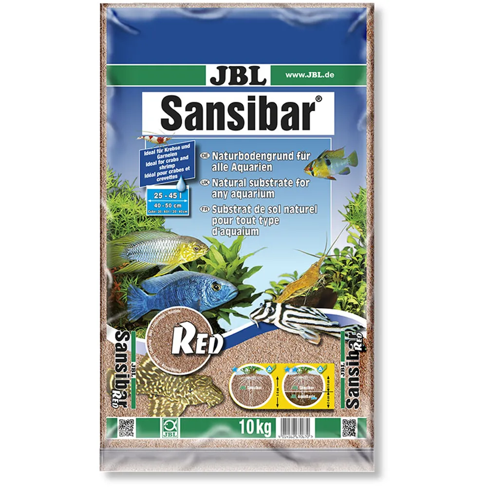 Jbl Sansibar Rød 10 kg Akvariegrus
